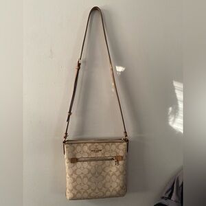 Coach Beige and Tan Crossbody Bag